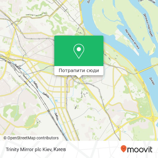 Карта Trinity Mirror plc Kiev