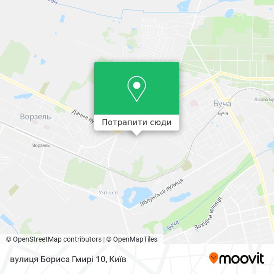 Карта вулиця Бориса Гмирі 10