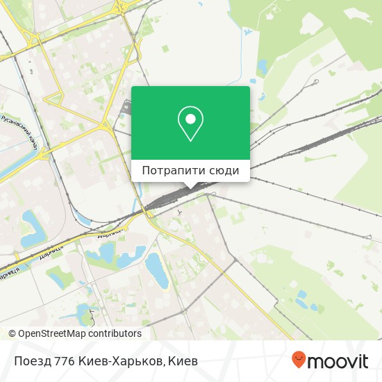 Карта Поезд 776 Киев-Харьков