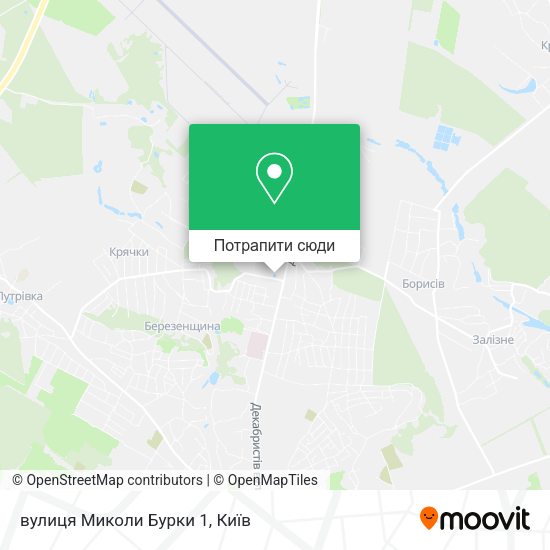 Карта вулиця Миколи Бурки 1