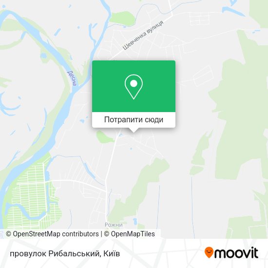 Карта провулок Рибальський
