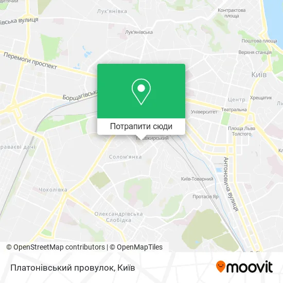 Карта Платонівський провулок