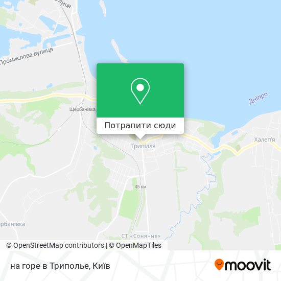 Карта на горе в Триполье
