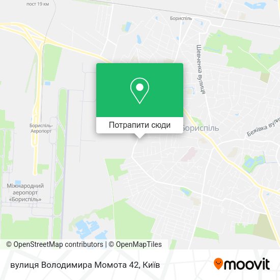 Карта вулиця Володимира Момота 42