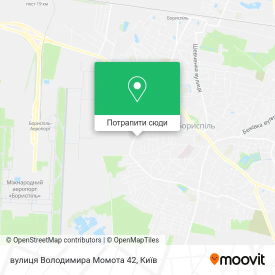 Карта вулиця Володимира Момота 42