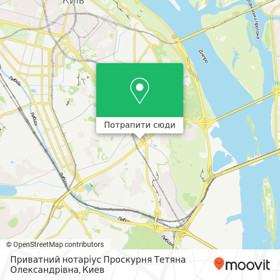 Карта Приватний нотаріус Проскурня Тетяна Олександрівна