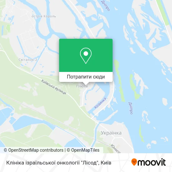 Карта Клініка ізраїльської онкології "Лісод"