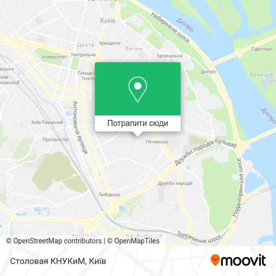 Карта Столовая КНУКиМ