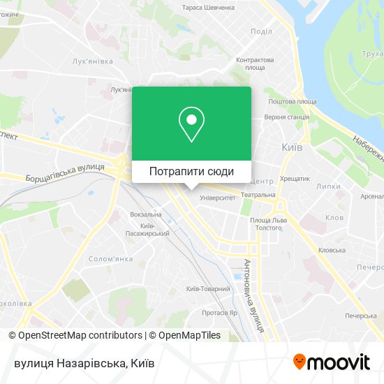 Карта вулиця Назарівська