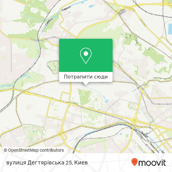 Карта вулиця Дегтярівська 25