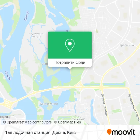 Карта 1ая лодочная станция, Десна