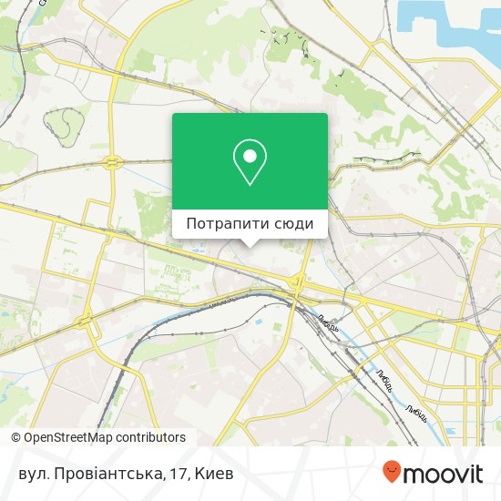 Карта вул. Провіантська, 17