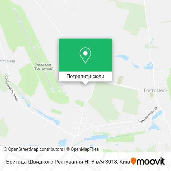 Карта Бригада Швидкого Реагування НГУ в / ч 3018