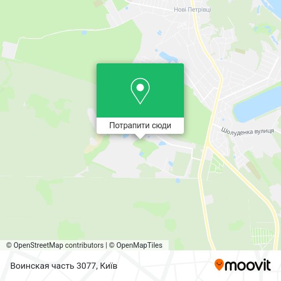 Карта Воинская часть 3077