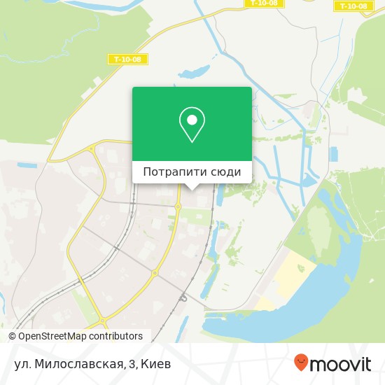 Карта ул. Милославская, 3