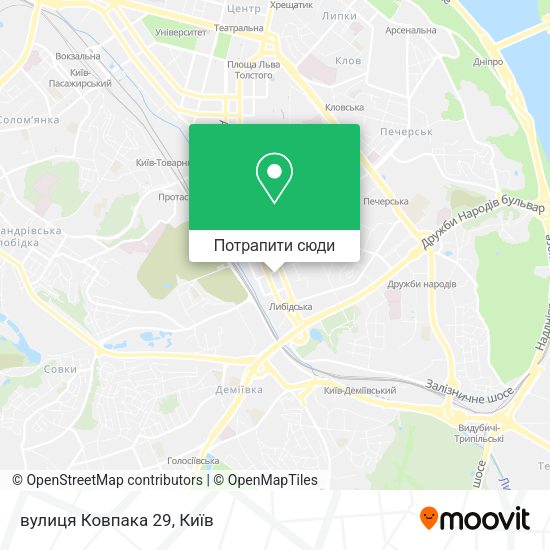 Карта вулиця Ковпака 29