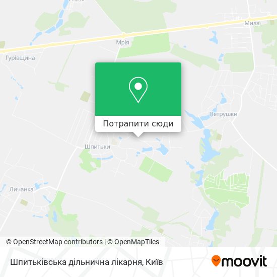 Карта Шпитьківська дільнична лікарня