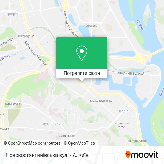 Карта Новокостянтинівська вул. 4А
