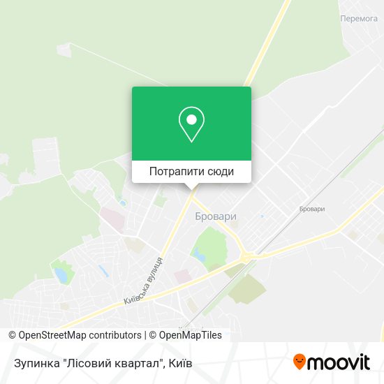 Карта Зупинка "Лісовий квартал"