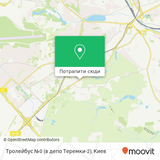 Карта Тролейбус №0 (в депо Теремки-2)