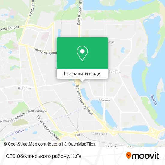 Карта СЕС Оболонського району