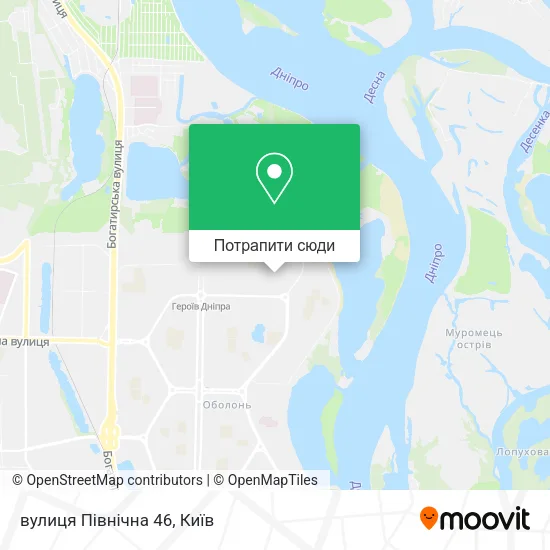 Карта вулиця Північна 46