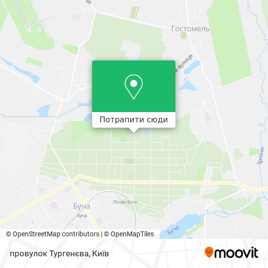 Карта провулок Тургенєва