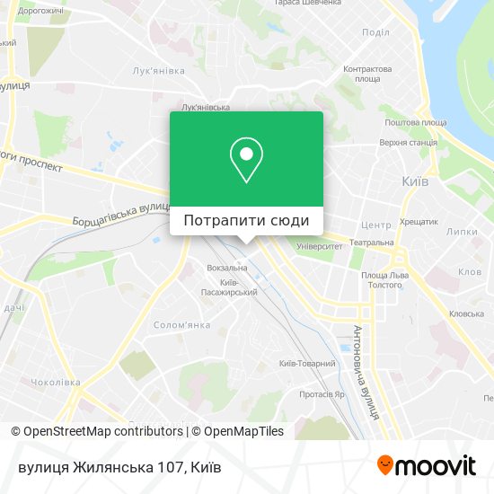 Карта вулиця Жилянська 107