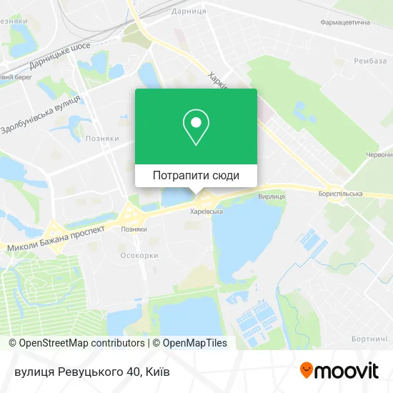Карта вулиця Ревуцького 40