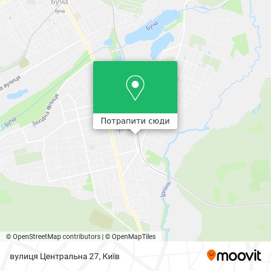 Карта вулиця Центральна 27