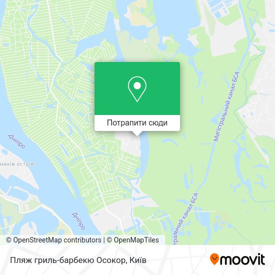 Карта Пляж гриль-барбекю Осокор