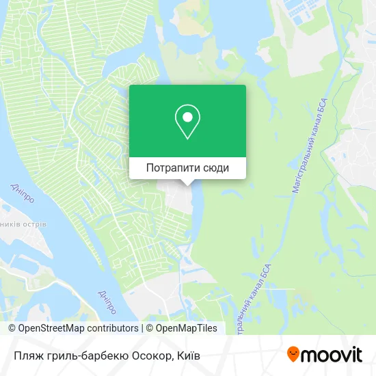 Карта Пляж гриль-барбекю Осокор