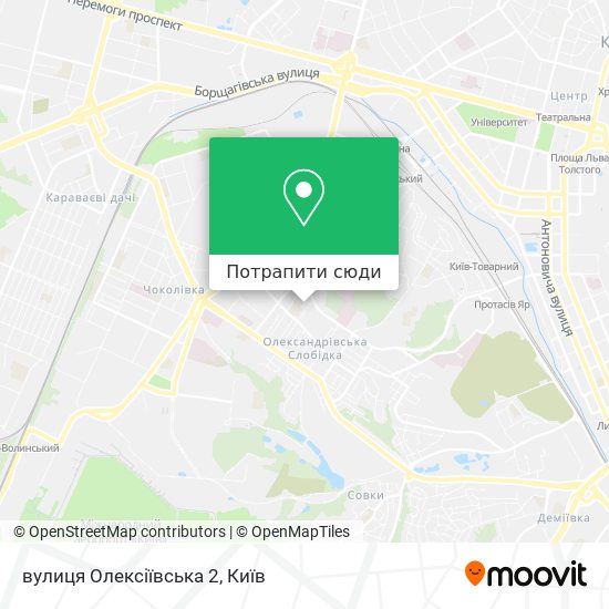 Карта вулиця Олексіївська 2