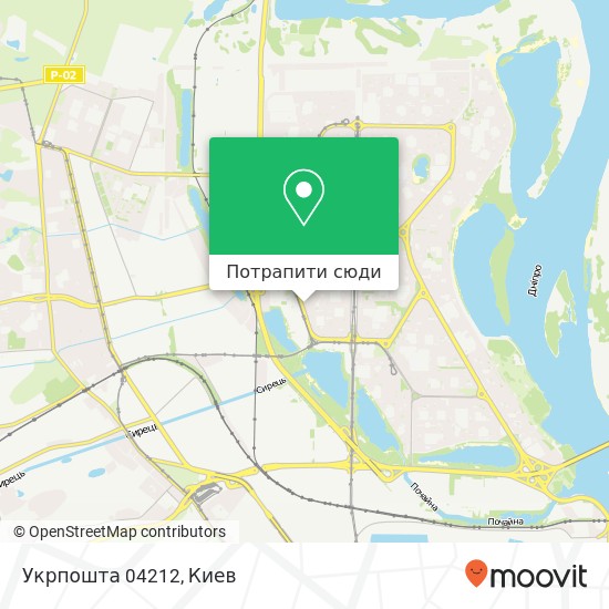 Карта Укрпошта 04212