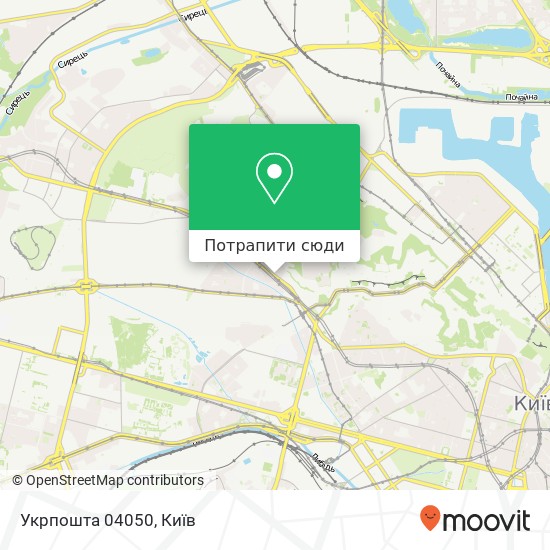 Карта Укрпошта 04050