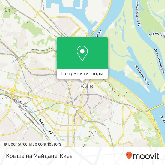 Карта Крыша на Майдане