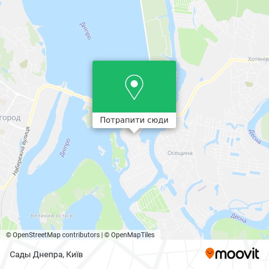Карта Сады Днепра