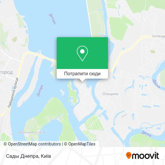 Карта Сады Днепра