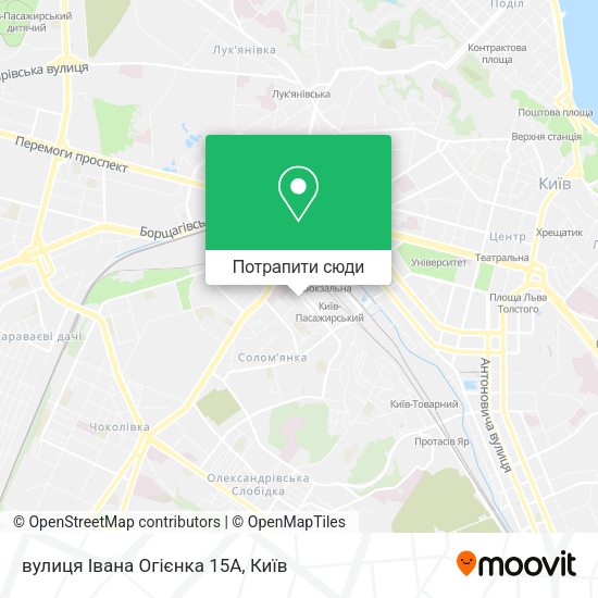 Карта вулиця Івана Огієнка 15А