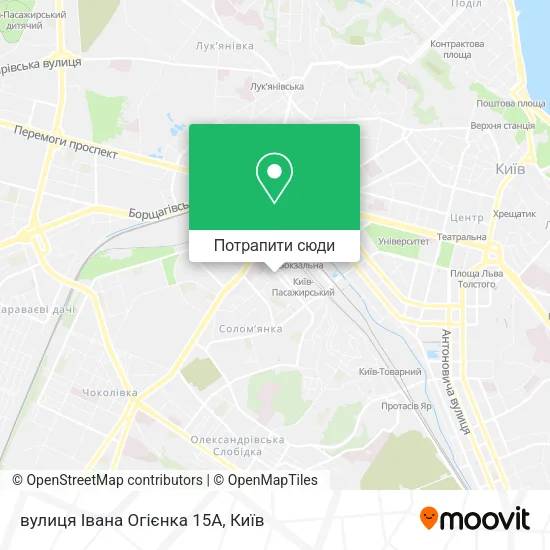 Карта вулиця Івана Огієнка 15А