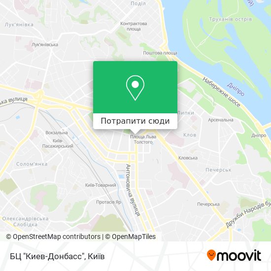 Карта БЦ "Киев-Донбасс"
