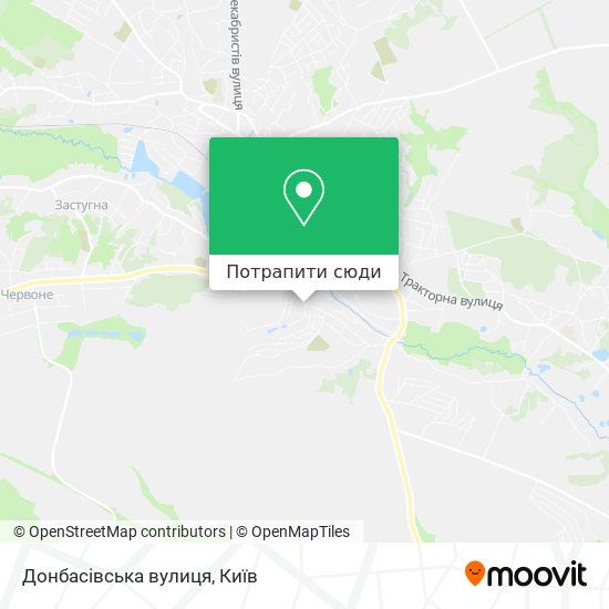 Карта Донбасівська вулиця