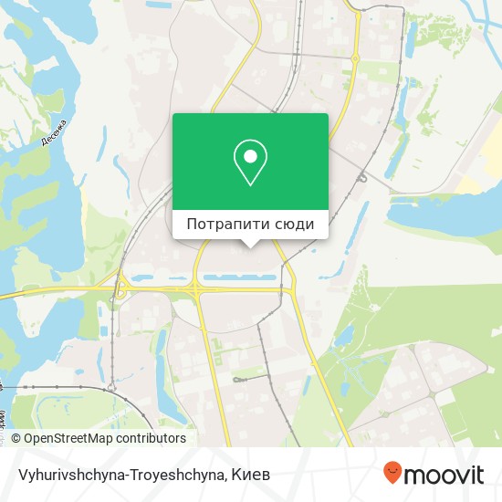 Карта Vyhurivshchyna-Troyeshchyna