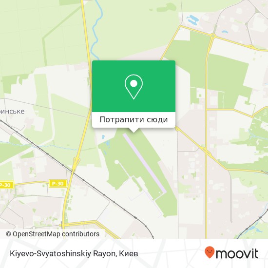 Карта Kiyevo-Svyatoshinskiy Rayon