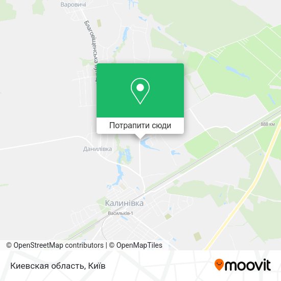 Карта Киевская область