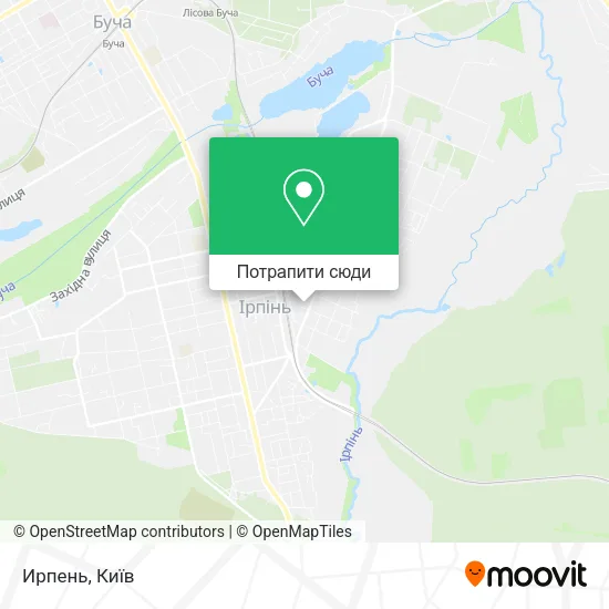 Карта Ирпень