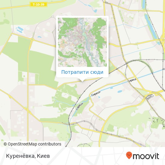 Карта Куренёвка