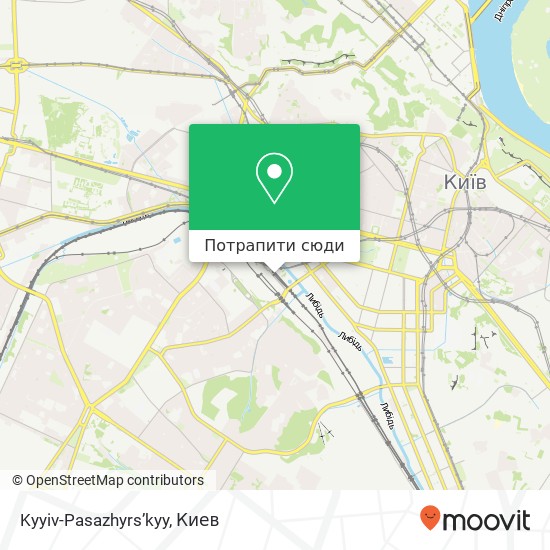 Карта Kyyiv-Pasazhyrs’kyy