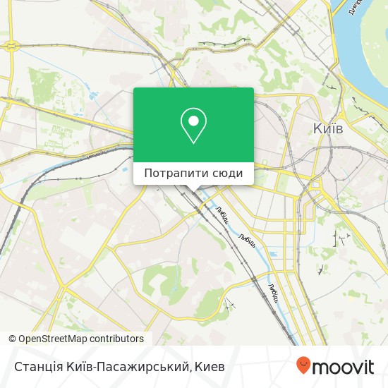 Карта Станція Київ-Пасажирський