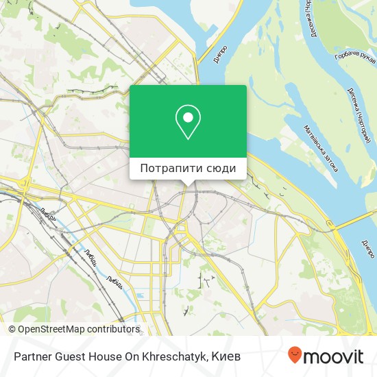 Карта Partner Guest House On Khreschatyk